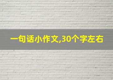 一句话小作文,30个字左右