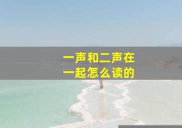 一声和二声在一起怎么读的