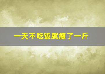 一天不吃饭就瘦了一斤