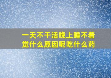 一天不干活晚上睡不着觉什么原因呢吃什么药