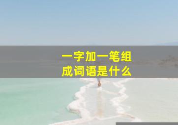 一字加一笔组成词语是什么