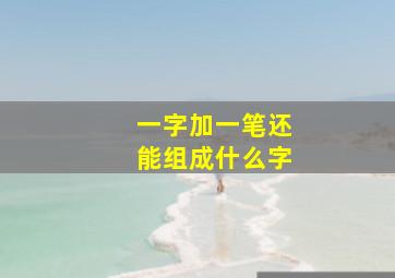 一字加一笔还能组成什么字