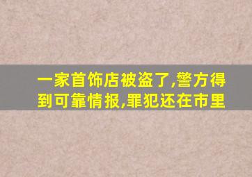 一家首饰店被盗了,警方得到可靠情报,罪犯还在市里