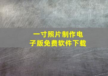 一寸照片制作电子版免费软件下载