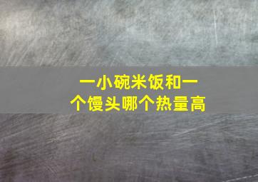 一小碗米饭和一个馒头哪个热量高