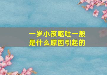 一岁小孩呕吐一般是什么原因引起的