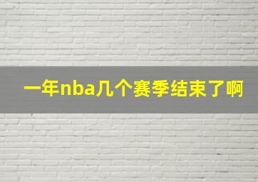 一年nba几个赛季结束了啊