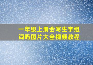 一年级上册会写生字组词吗图片大全视频教程