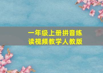 一年级上册拼音练读视频教学人教版