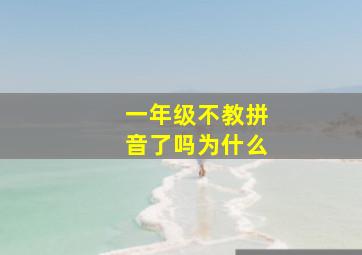 一年级不教拼音了吗为什么