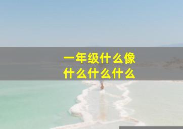 一年级什么像什么什么什么