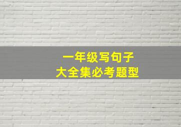 一年级写句子大全集必考题型