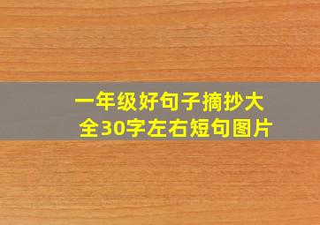 一年级好句子摘抄大全30字左右短句图片