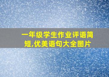 一年级学生作业评语简短,优美语句大全图片