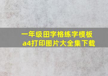 一年级田字格练字模板a4打印图片大全集下载