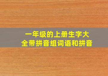 一年级的上册生字大全带拼音组词语和拼音