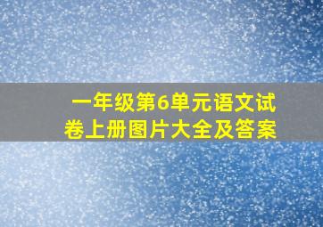 一年级第6单元语文试卷上册图片大全及答案