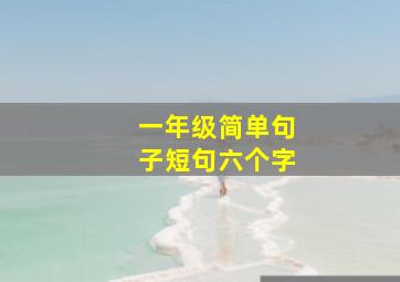 一年级简单句子短句六个字