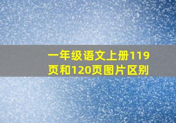 一年级语文上册119页和120页图片区别