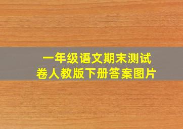 一年级语文期末测试卷人教版下册答案图片