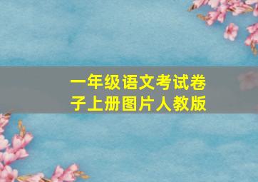 一年级语文考试卷子上册图片人教版