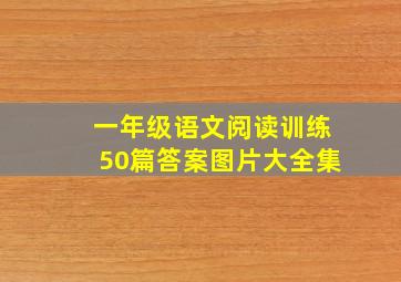 一年级语文阅读训练50篇答案图片大全集