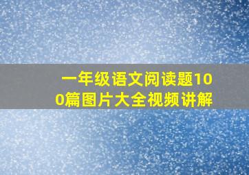 一年级语文阅读题100篇图片大全视频讲解