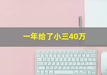 一年给了小三40万