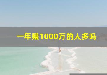 一年赚1000万的人多吗