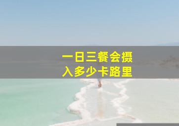 一日三餐会摄入多少卡路里