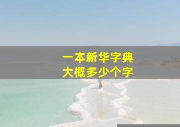 一本新华字典大概多少个字