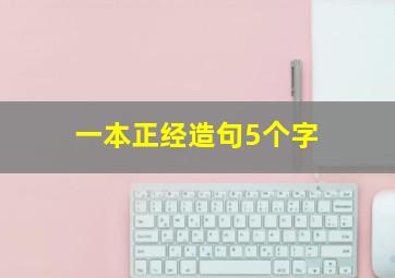 一本正经造句5个字