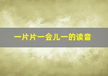 一片片一会儿一的读音