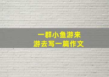 一群小鱼游来游去写一篇作文