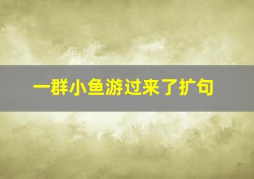 一群小鱼游过来了扩句