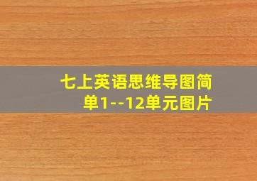 七上英语思维导图简单1--12单元图片