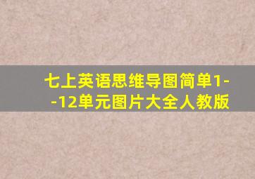 七上英语思维导图简单1--12单元图片大全人教版