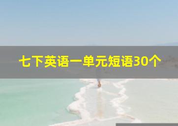 七下英语一单元短语30个