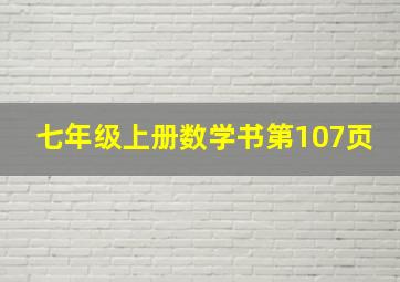 七年级上册数学书第107页