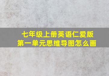 七年级上册英语仁爱版第一单元思维导图怎么画