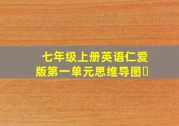 七年级上册英语仁爱版第一单元思维导图️