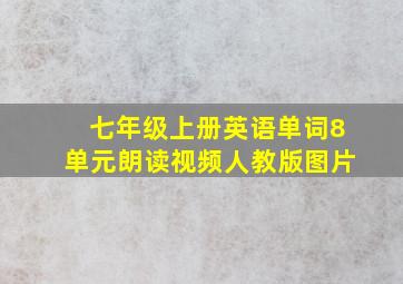 七年级上册英语单词8单元朗读视频人教版图片