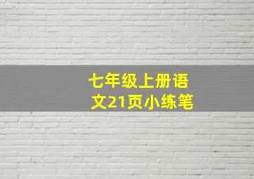 七年级上册语文21页小练笔