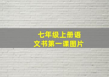 七年级上册语文书第一课图片