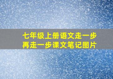 七年级上册语文走一步再走一步课文笔记图片