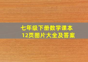 七年级下册数学课本12页图片大全及答案