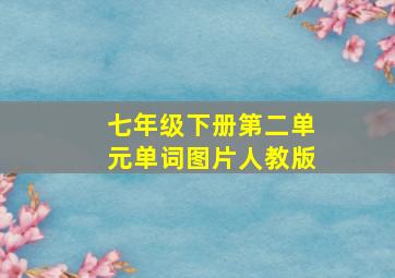 七年级下册第二单元单词图片人教版