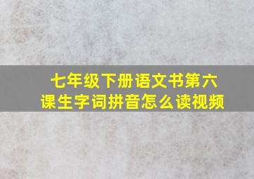 七年级下册语文书第六课生字词拼音怎么读视频