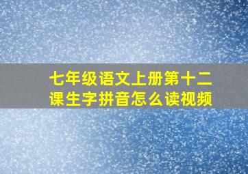 七年级语文上册第十二课生字拼音怎么读视频