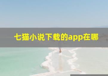 七猫小说下载的app在哪